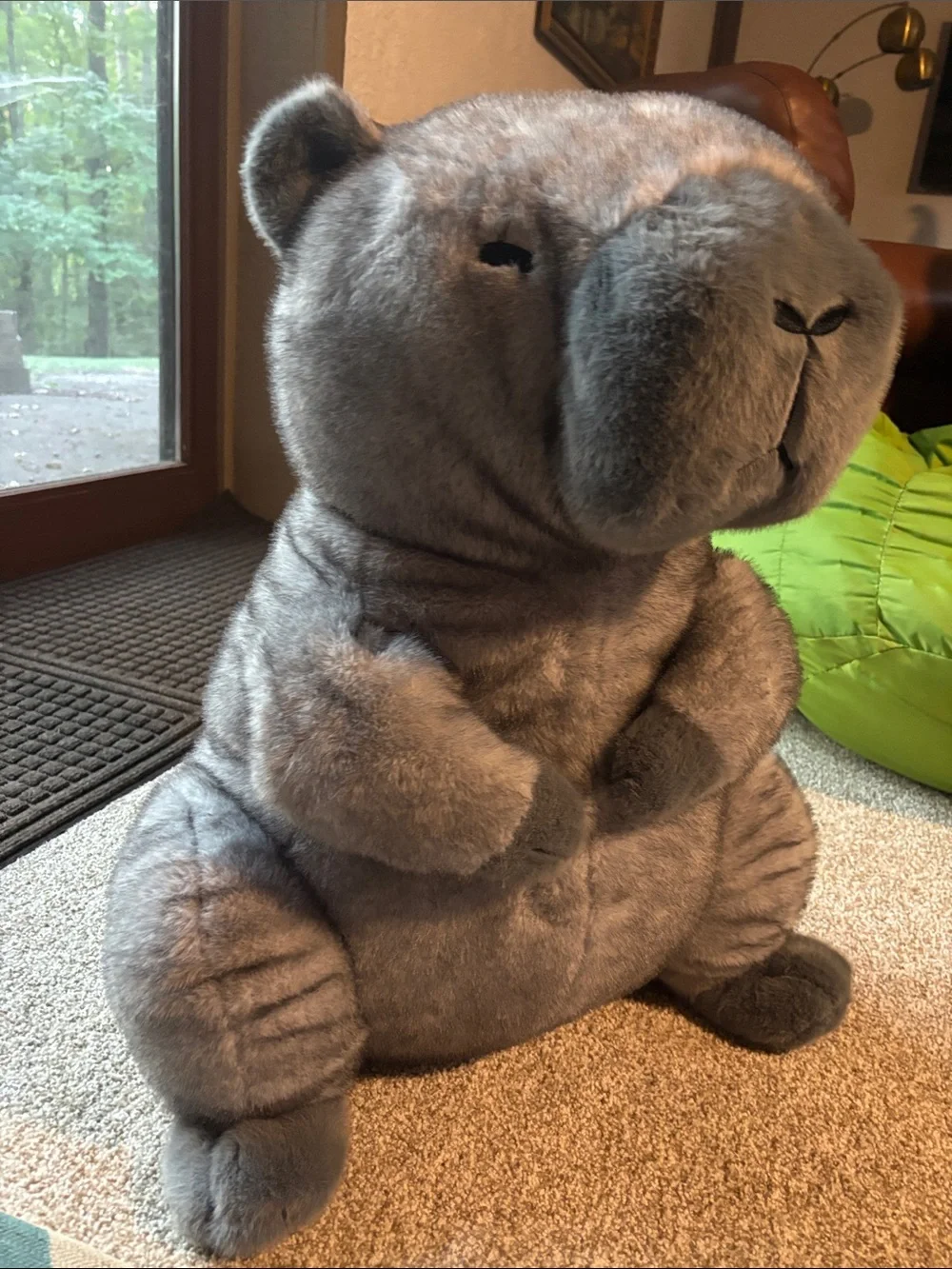 Grey Capybara Plush- 23 inches